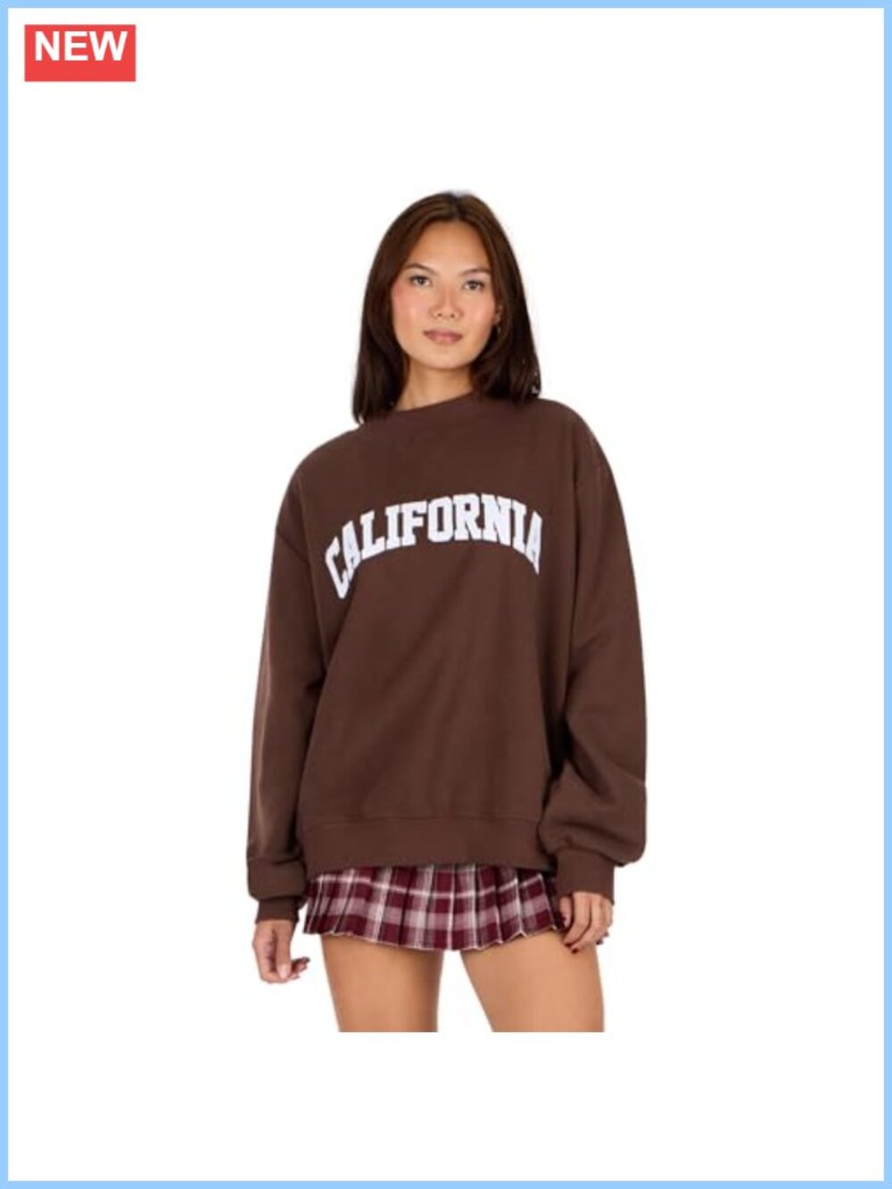 Forever 21 Mock Neck Sweatshirt Twill Patch Pullover